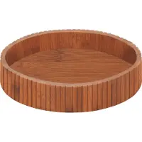 Wenko Bamboe draaiplateau met rand - Ø29 cm