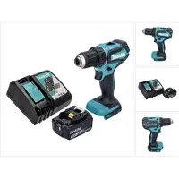 Makita DDF 485 RM1 Accuboormachine 18 V 50 Nm Brushless + 1x oplaadbare accu 4.0 Ah + lader (Oplaadbare batterij)