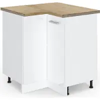 Vicco R-Line Hoekkast – 75.6 cm, WB Eik Wit Hoogglans