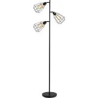 HOMCOM -Vloerlamp-36x36x165cm-Metal-Noir
