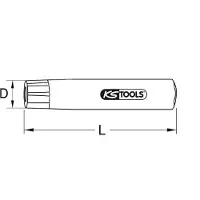 Ks Tools 129.2321 Ronde gaten, 21 mm (Ø x l) 21 mm x 156 mm