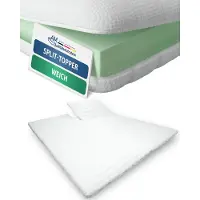 AM Qualitätsmatratzen Split topper comfortschuim - Basic topper 180 x 220 cm - Zachte & Aanpasbaar Topmatras 180x220 cm - Ook geschikt voor boxspringbedden - Made in Germany