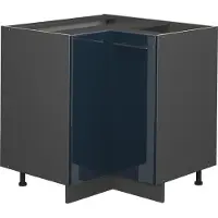 Vicco Hoekkast Fame-Line Donkerblauw hoogglans 80.5 cm zonder werkblad, Model 48813