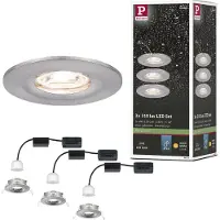 Paulmann 94301 EBL Nova mini Coin LED-inbouwlamp Set van 3 stuks LED-module LED vast ingebouwd 4 W IJzer