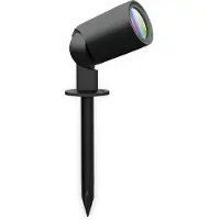 Müller-Licht LED buitenspot Flores XL, IP44, CCT, RGB dimbaar, zwart, Kunststof