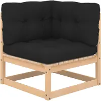 vidaXL 6-delige loungeset voor de tuin met kussens, gemaakt van massief grenenhout
