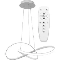 Toolight Hangring Plafondlamp Modern Led Afstandsbediening App396-cp Wit