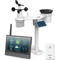Bresser Weerstation - MeteoChamp - 7-in-1 Sensor - WLAN - Binnen & Buiten incl. Solar Sensor