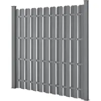 Neu.holz HKC Tuinscherm schutting met palen - grijs