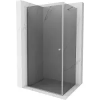 Mexen Pretoria draaideur douchecabine 80 x 90 , grafiet, chroom - 852-080-090-01-40