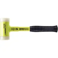 HALDER Kunststofhamer | lengte 295 mm kop d. 30 mm | stalen buis | hard splintervrij nylon wit | 1 stuk - 3377.130 3377.130