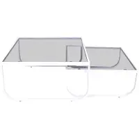 Ebuy24 Rocker salontafel set van 2 wit.
