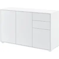 En.casa Commode Paarl druk en open 74x117x36 cm wit hoogglans