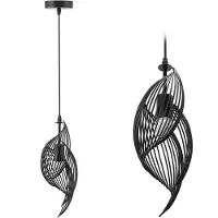 Toolight Moderne zwarte hanglamp - krasbestendig - 1 lichtpunt - E27 fitting - 60W - veelzijdig ontwerp
