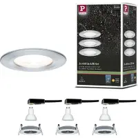 Paulmann Inbouwspot Led Nova Rond Aluminium Ip44 51mm Gu10 3x6,5w