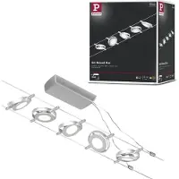 Paulmann Wire RoundMac LED kabelverlichting, 5-lamps, chroom, alu / grijs / zink, Hal, metaal, Modern, Kabelverlichting