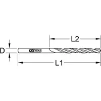 Ks Tools 3302032 330.2032 HSS-G Metaal-spiraalboorset 3.2 mm 10 stuk(s)