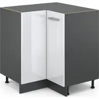 Vicco R-Line Hoekkast – 75.6 cm zonder werkblad Wit Hoogglans