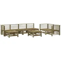 vidaXL 8-delige Loungeset geïmpregneerd grenenhout