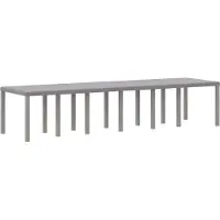 vidaXL Tuin Tafel Lichtgrijs 350 x 100 x 74 cm poly rattan
