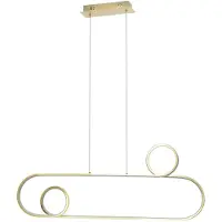 Toolight Gouden hanglamp - verstelbaar - met afstandsbediening - energiezuinig LED - luxe design