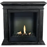 Xaralyn Bio-ethanol haard - Cadiz BCL-SBU - zwart natuursteen - 3 KW verwarming - haardombouw inclusief inbouwhaard - schouw