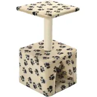 vidaXL Kattenkrabpaal met sisal krabpaal 55 cm pootafdrukken beige