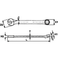 Teng Tools 600522 Ringsteeksleutel - 22 x 260mm