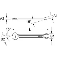 Ks Tools 963.7310 963.7310 Ring-steeksleutel Sleutelbreedte (inch) 3/8
