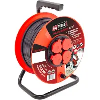 AWTOOLS verlengsnoer haspel professioneel, 30 meter, 3x1,5 mm, 16A / 3680W / IP44