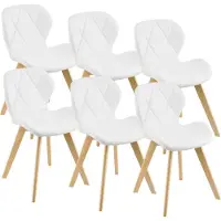 En.casa Eetkamerstoel Almhult 81x57x49 cm set van 6 wit