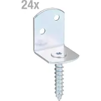 Alberts 212209 vlechtschermhouder L-vorm | in verschillende uitvoeringen | galvanisch verzinkt, gechromateerd | totale hoogte 83 mm | set van 24