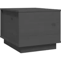vidaXL Salontafel 40x50x35 cm massief grenenhout grijs
