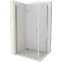 Mexen Lima inklapbare douchecabine 70 x 100 cm, transparant, goud - 856-070-100-50-00