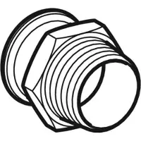 Geberit Technologie voor pijpaansluitingen, Mapress Roestvrij stalen adapter, overgang 42 mm buitendraad - 31710 (Persaansluiting)