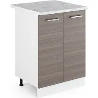 Vicco R-Line Keukenonderkast – 60 cm, WB Marmer Edel grijs