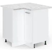 Vicco R-Line Hoekkast – 75.6 cm, WB Marmer Wit Hoogglans