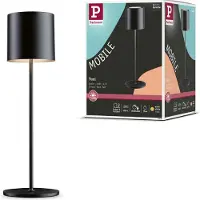 Paulmann Acculamp Tuni IP44 dimbaar 2700K Zwart mat