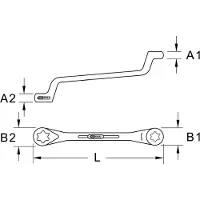 Ks Tools 9110366 911.0366 Dubbele ringsleutel Sleutelbreedte (metrisch) 20 - 24 mm