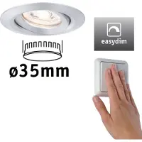 Paulmann Inbouwspot Nova Mini Plus Coin Easydim Kantelbaar Aluminium 4,2w
