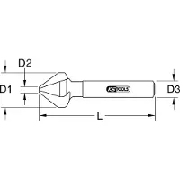 Ks Tools 336.0036 3360036 Kegelverzinkboor 10 mm Staal Cilinderschacht 1 stuk(s)