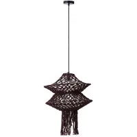 Ptmd Hanglamp Milley - 45x45x57 cm - Katoen - Bruin