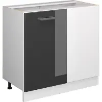 Vicco R-Line Hoekkast – 86 cm zonder werkblad Antraciet Hoogglans