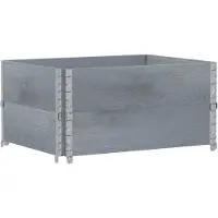 vidaXL Palletopzetranden 2 st 80x60 cm massief grenenhout grijs