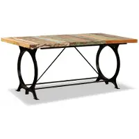 vidaXL Eettafel 180 cm massief gerecycled hout