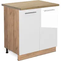 Vicco Fame-Line Wastafelkast – 80 cm, WB Eik Wit Hoogglans
