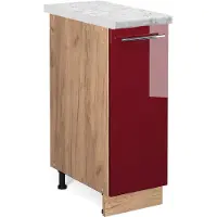 Vicco Apotheekkast Fame-Line Bordeauxrode hoogglans 30 cm , WB Marmer, Model 46663