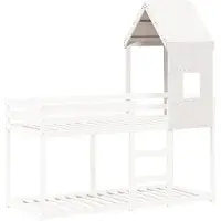 vidaXL Kinderbedhuisje 60x99x139,5 cm massief grenenhout wit