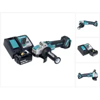 Makita DGA 521 RM1X1 accu haakse slijper 18 V 125 mm X-LOCK Brushless + 1x accu 4.0 Ah + lader