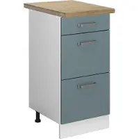 Vicco R-Line Keukenonderkast – 40 cm met laden, WB Eik Blauw-grijs